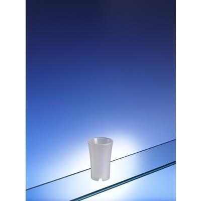 Branded Promotional FROSTED WHITE PLASTIC SHOT GLASS Shot Tot Glass From Concept Incentives.