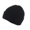 Branded Promotional KNITTED SKI HAT with Turn Up in Black Hat From Concept Incentives.