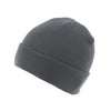 Branded Promotional KNITTED SKI HAT with Turn Up in Dark Grey Hat From Concept Incentives.