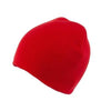 Branded Promotional KNITTED SKI HAT WITHOUT TURN UP in Red Hat From Concept Incentives.