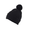 Branded Promotional KNITTED ACRYLIC BEANIE HAT in Black Hat From Concept Incentives.