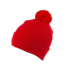 Branded Promotional KNITTED ACRYLIC BEANIE HAT in Red Hat From Concept Incentives.