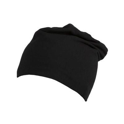 Branded Promotional 100% ORGANIC COTTON BEANIE in Black Hat From Concept Incentives.
