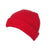 Branded Promotional 100% SHORT FIT ACRYLIC RIBBED BEANIE HAT in Red with Turn-up Hat From Concept Incentives.
