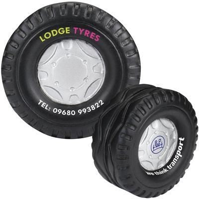 Branded Promotional STRESS TYRE Keyring From Concept Incentives.