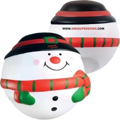 Branded Promotional STRESS SNOWMAN Keyring From Concept Incentives.