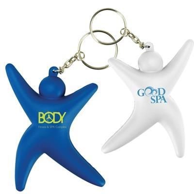 Branded Promotional STRESS GYMNAST KEYRING Keyring From Concept Incentives.