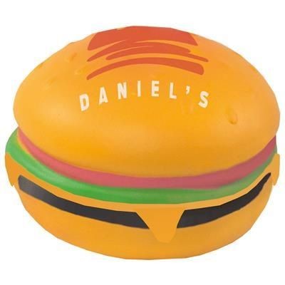 Branded Promotional STRESS HAMBURGER Keyring From Concept Incentives.