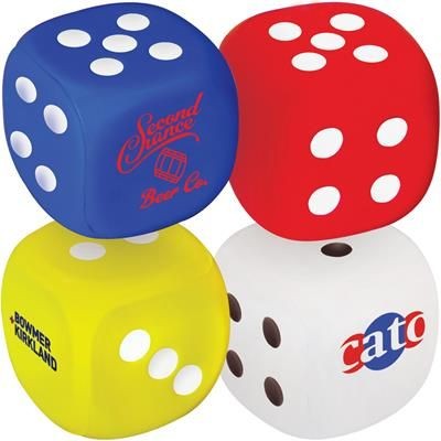 Branded Promotional STRESS DICE WITHOUT NO1, with Dots 2-6 Keyring From Concept Incentives.