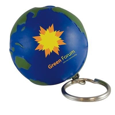 Branded Promotional STRESS GLOBE KEYRING Keyring From Concept Incentives.