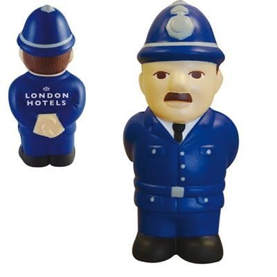 Branded Promotional STRESS POLICEMAN Keyring From Concept Incentives.