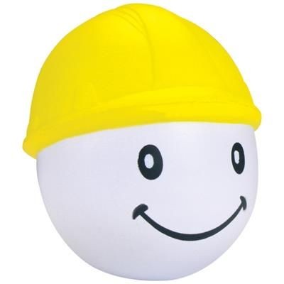 Branded Promotional STRESS HARD HAT MAN Keyring From Concept Incentives.