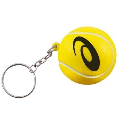 Branded Promotional STRESS TENNIS BALL KEYRING Keyring From Concept Incentives.