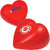 Branded Promotional STRESS LARGE LOVE HEART Keyring From Concept Incentives.