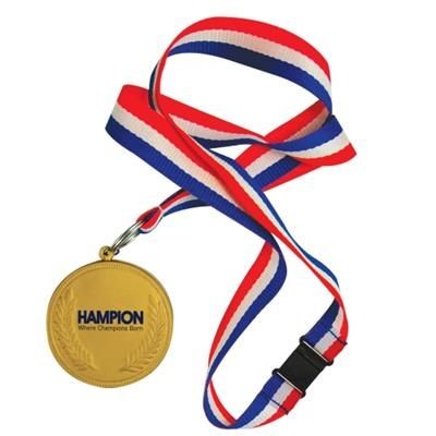 Branded Promotional STRESS GOLD MEDAL Keyring From Concept Incentives.