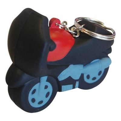 Branded Promotional STRESS MOTOR BICYCLE KEYRING Keyring From Concept Incentives.