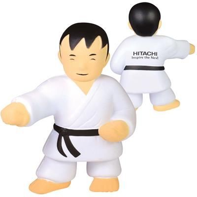 Branded Promotional STRESS KARATE MAN Keyring From Concept Incentives.