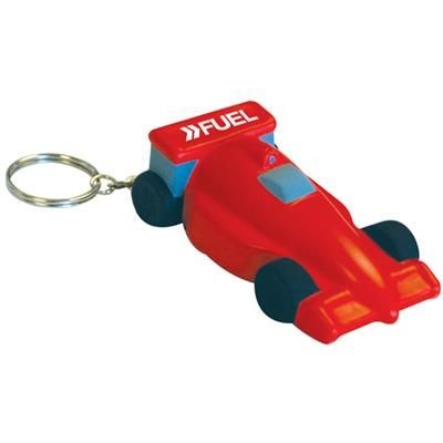 Branded Promotional STRESS RACING CAR KEYRING Keyring From Concept Incentives.