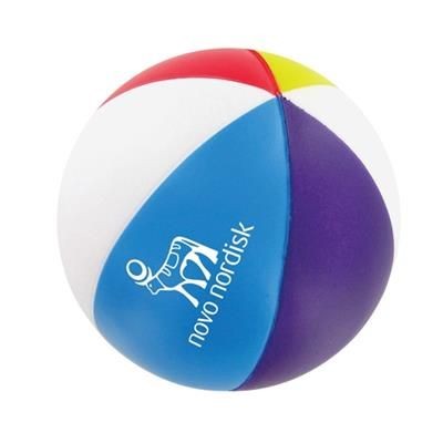 Branded Promotional STRESS BEACH BALL Keyring From Concept Incentives.