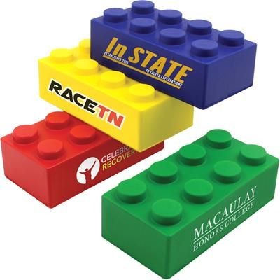 Branded Promotional STRESS BUILDING BLOCKS Keyring From Concept Incentives.