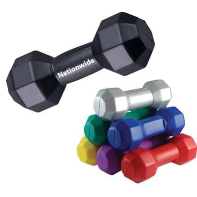 Branded Promotional STRESS DUMBBELL WEIGHT Keyring From Concept Incentives.