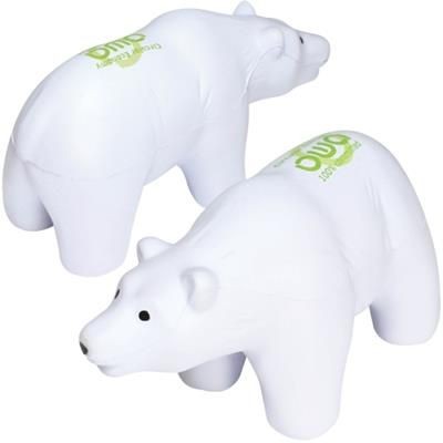 Branded Promotional STRESS POLAR BEAR Keyring From Concept Incentives.