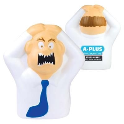 Branded Promotional STRESS ANGRY MAN Keyring From Concept Incentives.