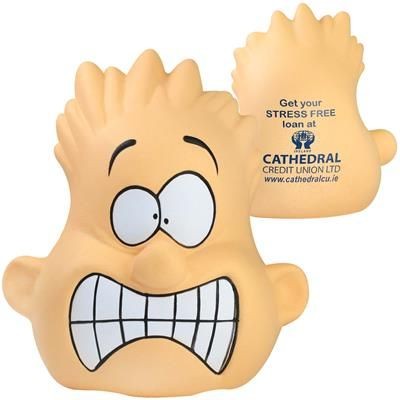 Branded Promotional STRESS CRAZY FACE MALE Keyring From Concept Incentives.