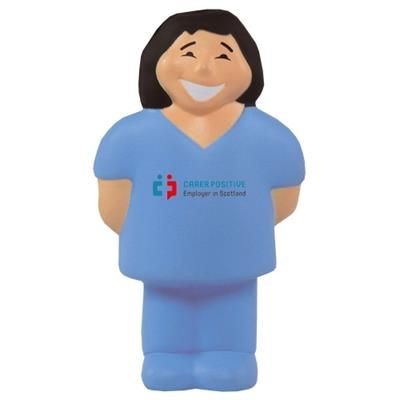 Branded Promotional STRESS NURSE-SURGEON FEMALE Keyring From Concept Incentives.