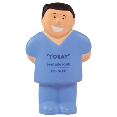 Branded Promotional STRESS NURSE-SURGEON MALE Keyring From Concept Incentives.