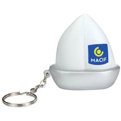 Branded Promotional STRESS SAILING BOAT KEYRING Keyring From Concept Incentives.