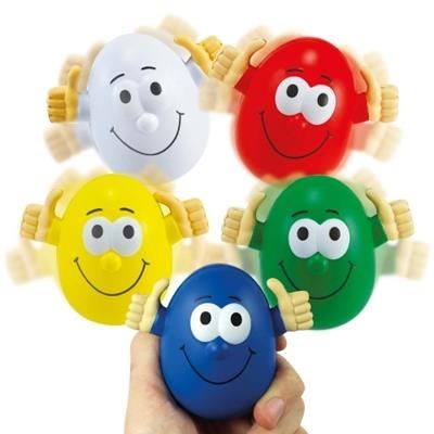 Branded Promotional STRESS ROCKING EGG WOBBLER Keyring From Concept Incentives.