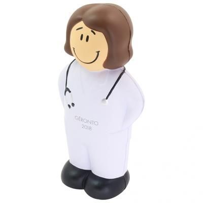 Branded Promotional STRESS DOCTOR FEMALE Keyring From Concept Incentives.