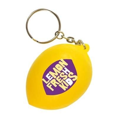 Branded Promotional STRESS LEMON KEYRING Keyring From Concept Incentives.