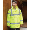 Branded Promotional DICKIES MOTORWAY JACKET in High Visibility Yellow Jacket From Concept Incentives.