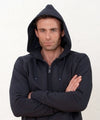 Branded Promotional SAF ORGANIC COTTON MENS LONG SLEEVE ZIP UP HOODED HOODY HOODED HOODY Fleece Top From Concept Incentives.