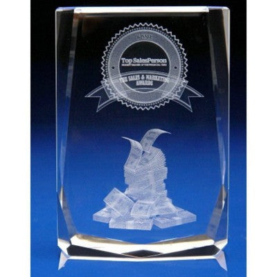 Branded Promotional CRYSTAL GLASS SALES PAPERWEIGHT OR AWARD Paperweight From Concept Incentives.