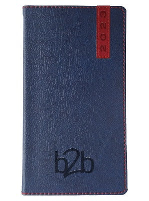 Branded Promotional SANTIAGO WEEK TO VIEW PORTRAIT POCKET DIARY in Blue and Red Diary From Concept Incentives.