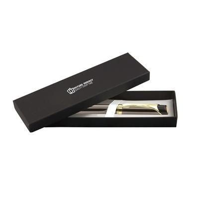 Branded Promotional ELEGANT BLACK GIFT BOX Pen Presentation Box From Concept Incentives.