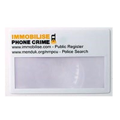 Branded Promotional CARD WINDOW MAGNIFIER LENS in White Magnifier From Concept Incentives.