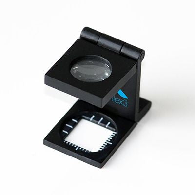 Branded Promotional METAL MINI LINEN TESTER MAGNIFIER in Black Magnifier From Concept Incentives.