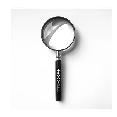 Branded Promotional PROMO HAND HELD MAGNIFIER in Black Magnifier From Concept Incentives.