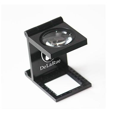 Branded Promotional METAL LINEN TESTER MAGNIFIER in Black Magnifier From Concept Incentives.