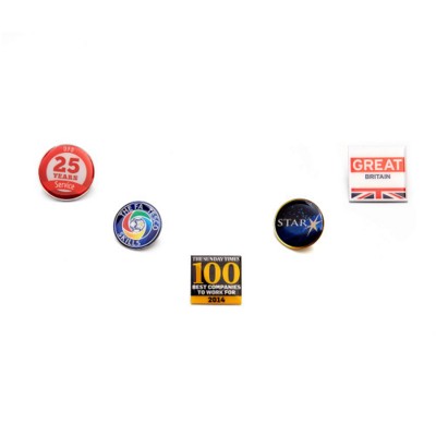 Branded Promotional STAINLESS STEEL METAL PRINTED LAPEL BADGE Badge From Concept Incentives.