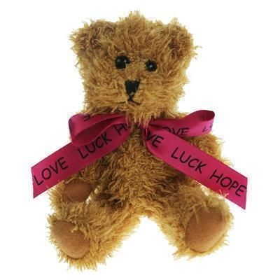 Branded Promotional 15CM SPARKIE BEAR with Bow Soft Toy From Concept Incentives.