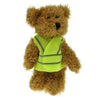 Branded Promotional 15CM SPARKIE BEAR with Hi-vis Vest Soft Toy From Concept Incentives.