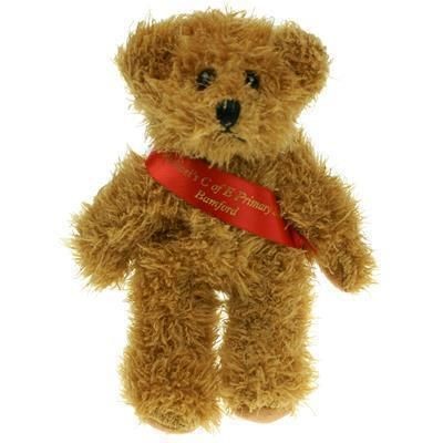 Branded Promotional 15CM SPARKIE BEAR with Sash Soft Toy From Concept Incentives.