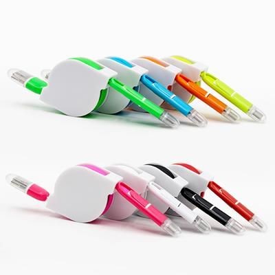 Branded Promotional RETRACTABLE USB SYNC & CHARGER CABLE ADAPTER Cable From Concept Incentives.