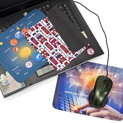 Branded Promotional 2-IN-1 SCREEN CLEANER & MOUSEMAT Mousemat From Concept Incentives.