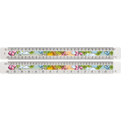 Branded Promotional 300MM ARCHITECT SCALE RULER in White Ruler From Concept Incentives.